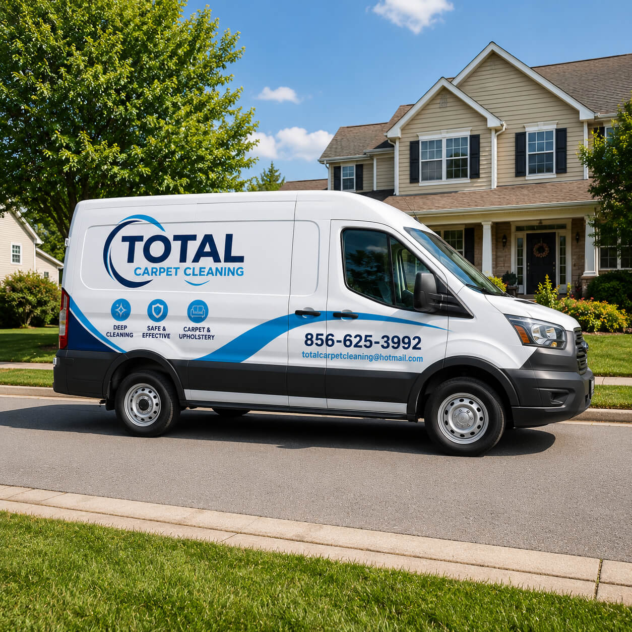 Total Carpet Cleaning equipment in action